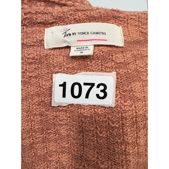 Two by Vince Camuto Women's Peach Textured Button Cardigan Top Size M - Picture 7 of 7